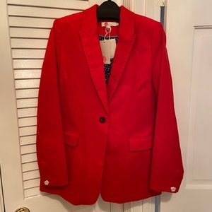 Boden cherry red corduroy blazer